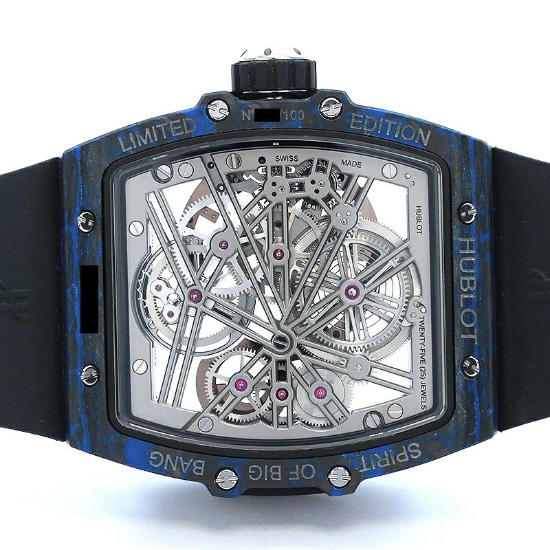 Hublot Big Bang バージョンクォーツ時計（傷あり中古品付属品無し） 中古】HUBLOT SPIRIT OF BIG BANG CARBON BLUE 42MM ウブロ スピリット