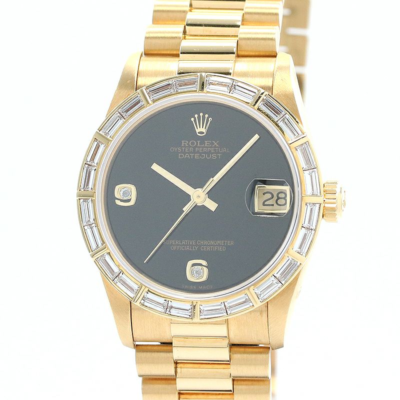中古】ROLEX OYSTER PERPETUAL DATEJUST 31 ONYX DIAL ロレックス
