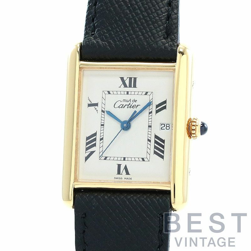 【中古】CARTIER MUST TANK LARGE MODEL JUMBO VERMEIL カルティエ マスト タンク LM ジャンボ ヴェルメイユ W1013754