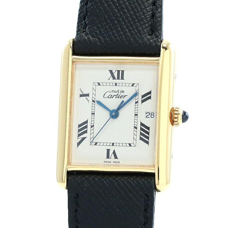 【中古】CARTIER MUST TANK LARGE MODEL JUMBO VERMEIL カルティエ マスト タンク LM ジャンボ ヴェルメイユ W1013754