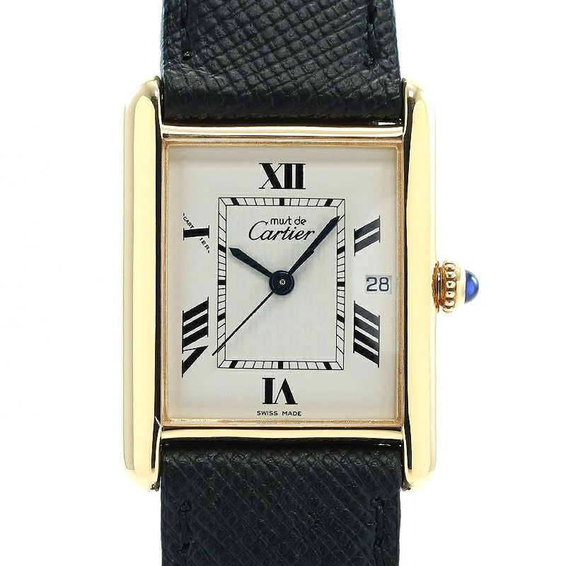 【中古】CARTIER MUST TANK LARGE MODEL JUMBO VERMEIL カルティエ マスト タンク LM ジャンボ ヴェルメイユ W1013754