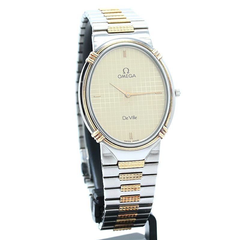 【中古】OMEGA OVAL CLASSIC DE VILLE TENNIS RACKET オメガ オーバル クラシック デ・ヴィル クォーツ テニスラケット 3950833