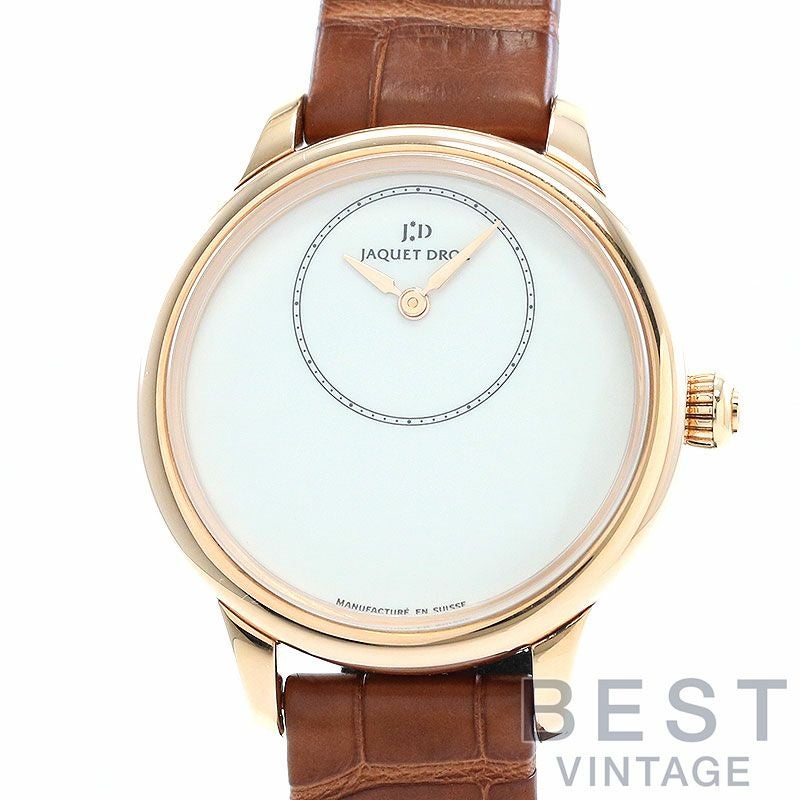 ジャケドロー 【JAQUET DROZ】 プティウール ミニット 35MM アイボリーエナメル J005003200 レディース アイボリー K18レッドゴールド 腕時計 時計 PETITE HEURE MINUTE 35MM IVORY ENAMEL IVORY K18RG JD【中古】 中古】JAQUET DROZ PETITE HEURE MINUTE 35MM IVORY ENAMEL ジャケ