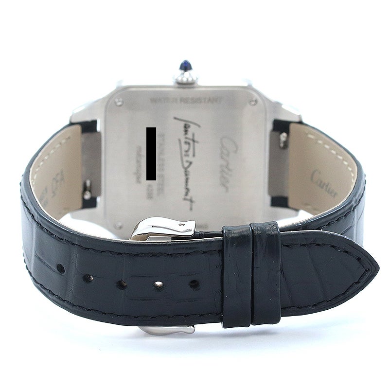 中古】CARTIER SANTOS-DUMONT LARGE MODEL BLACK LACQUER カルティエ