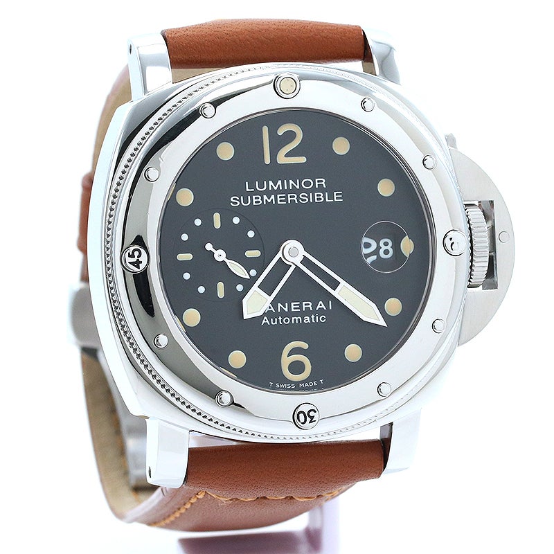 【中古】OFFICINE PANERAI LUMINOR SUBMERSIBLE AUTOMATIC ACCIAIO 44MM オフィチーネ・パネライ ルミノール サブマーシブル オートマティック アッチャイオ 44MM PAM00024