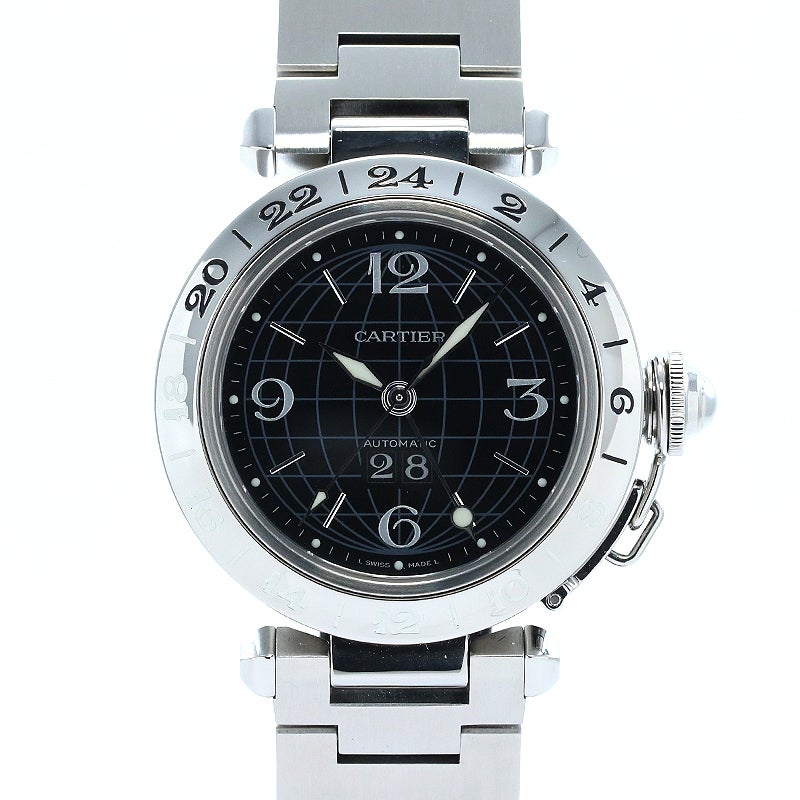 【中古】CARTIER PASHA C DE CARTIER MERIDIAN 35MM カルティエ パシャC ドゥ カルティエ メリディアン 35MM W31049M7