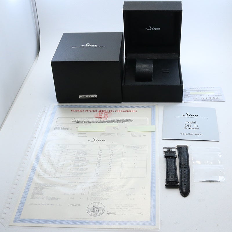 【中古】SINN 244.TI CHRONOMETER ジン 244.TI クロノメーター 244.TI.I