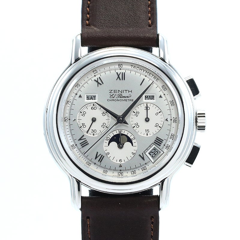 【中古】ZENITH CHRONOMASTER TRIPLE CALENDAR EL PRIMERO MOONPHASE ゼニス クロノマスター トリプルカレンダー ムーンフェイズ 14/01.0240.410
