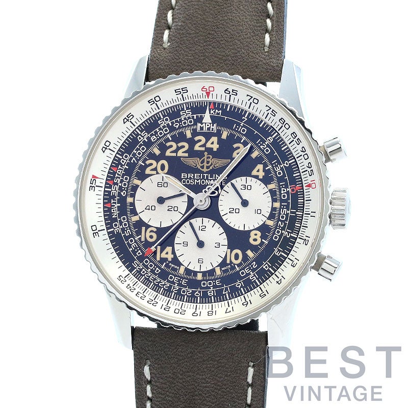 【OH済】 ブライトリング 【BREITLING】 ナビタイマー コスモノート2 A12021 メンズ ブラック ステンレススティール 腕時計 時計 NAVITIMER COSMONAUTE II BLACK SS 【中古】 中古】BREITLING NAVITIMER COSMONAUTE II ブライトリング ナビ