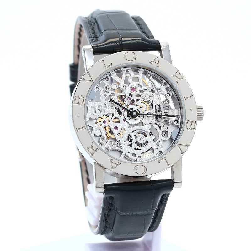 【中古】BVLGARI BVLGARI BVLGARI SKELETON AUTOMATIC 33MM ブルガリ ブルガリ・ブルガリ スケルトン オートマティック 33MM BBW33GLSKP