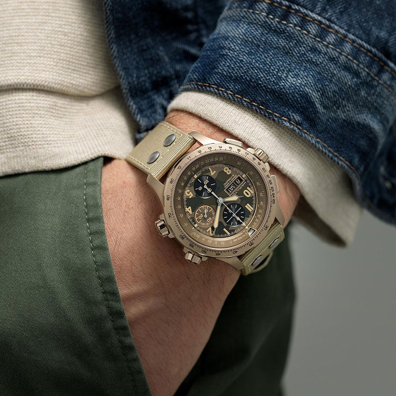 HAMILTON KHAKI AVIATION X-WIND AUTO CHRONO ハミルトン カーキ