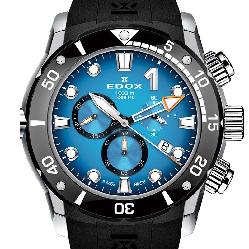 EDOX CHRONOFFSHORE-1 CHRONOGRAPH エドックス クロノオフショア1 クロノグラフ 10242-TIN-BUIDN