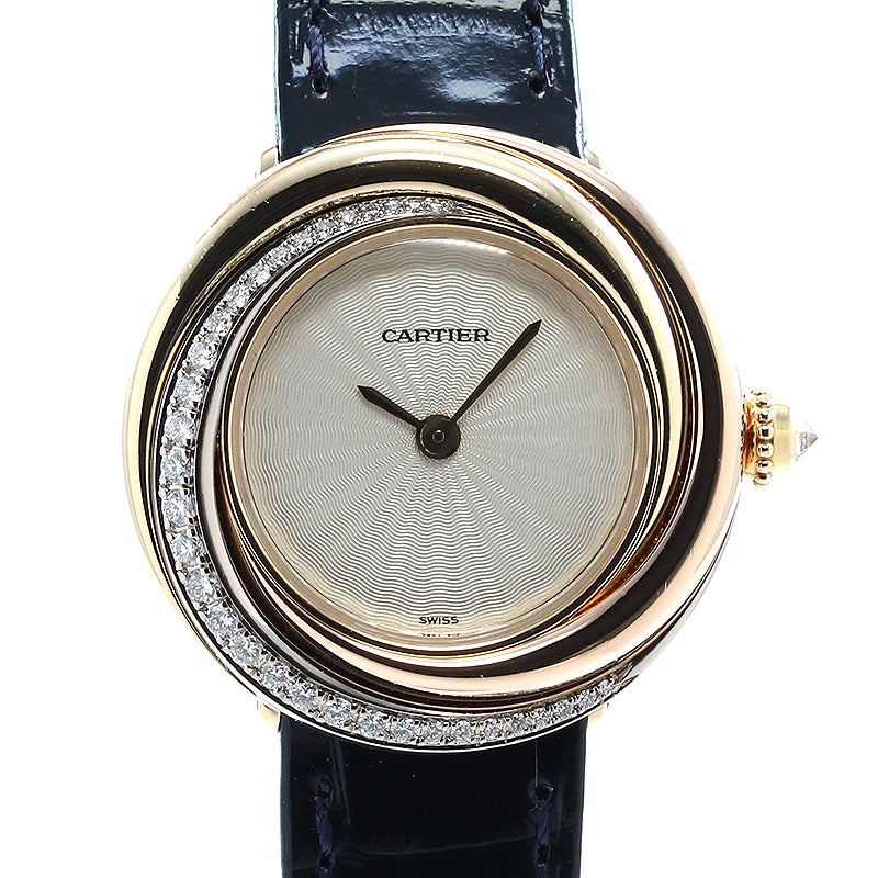 Cartier トリニティ　時計 中古】CARTIER TRINITY TRI-GOLD 26.9MM カルティエ トリニティ スリー