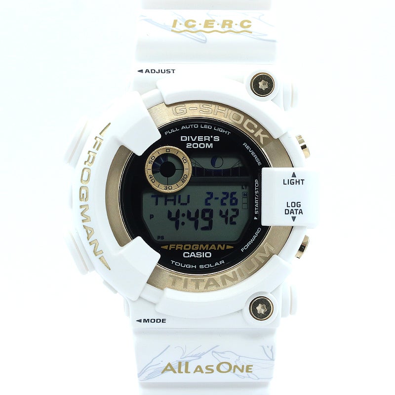 【中古】CASIO G-SHOCK FROGMAN ICERC JAPAN COLLABORATION 2024 カシオ Gショック フロッグマン イルカ・クジラ ICERCジャパン コラボレーション 30周年記念 GW-8201K-7JR