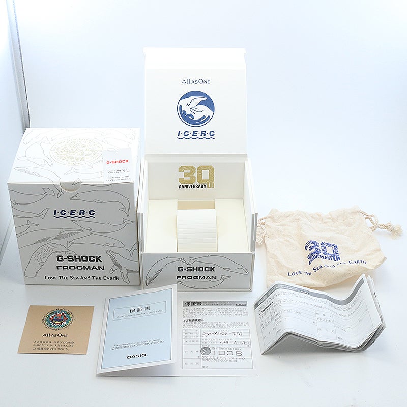 【中古】CASIO G-SHOCK FROGMAN ICERC JAPAN COLLABORATION 2024 カシオ Gショック フロッグマン イルカ・クジラ ICERCジャパン コラボレーション 30周年記念 GW-8201K-7JR