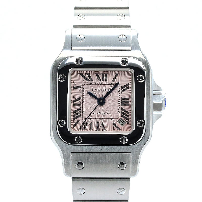 【OH済】 カルティエ 【CARTIER】 サントス ガルベ SM アジア限定 W20062D6 レディース ピンク ステンレススティール 腕時計 時計 SANTOS GALBEE SMALL MODEL ASIA LIMITED PINK SS 【中古】 カルティエ サントスガルベ SM アジア限定 W20062D6 中古 レディース