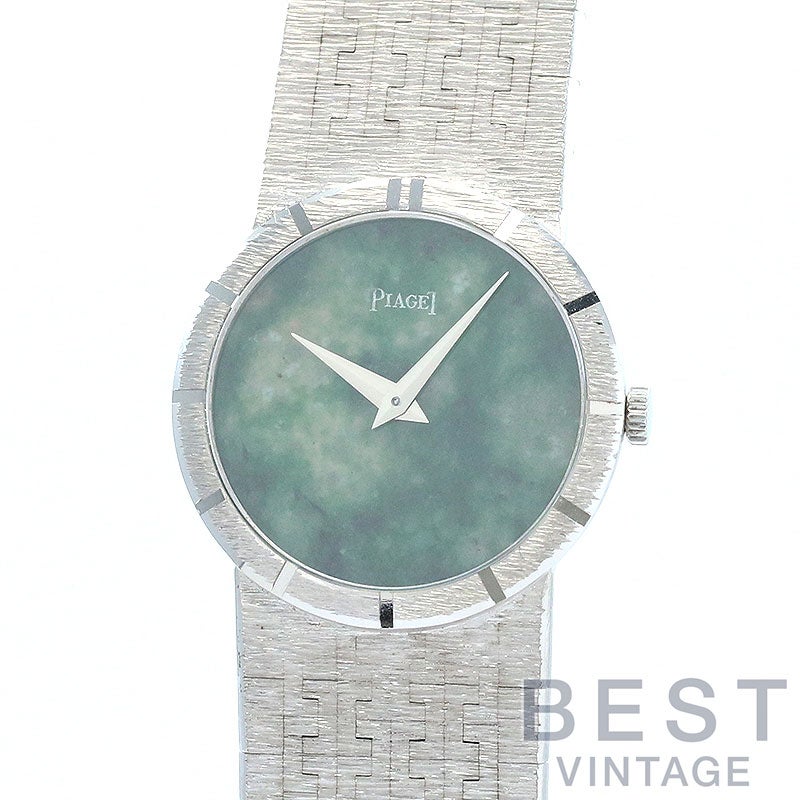 中古】PIAGET VINTAGE ROUND SHAPE WATCH GREEN JADE DIAL ピアジェ