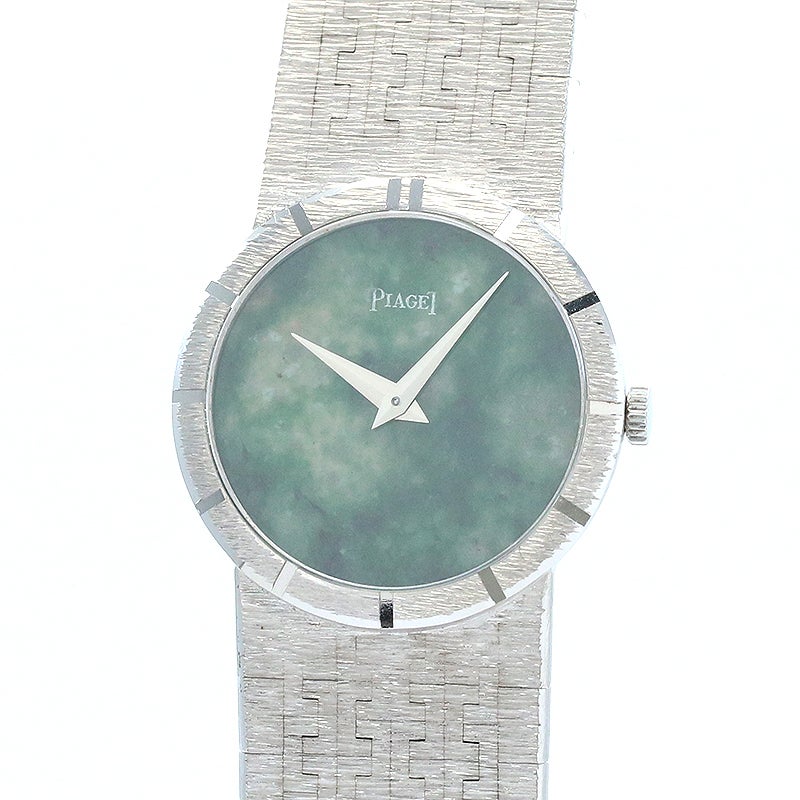 【中古】PIAGET VINTAGE ROUND SHAPE WATCH GREEN JADE DIAL ピアジェ ヴィンテージ ラウンドシェイプウォッチ グリーンジェイド 9701 A6