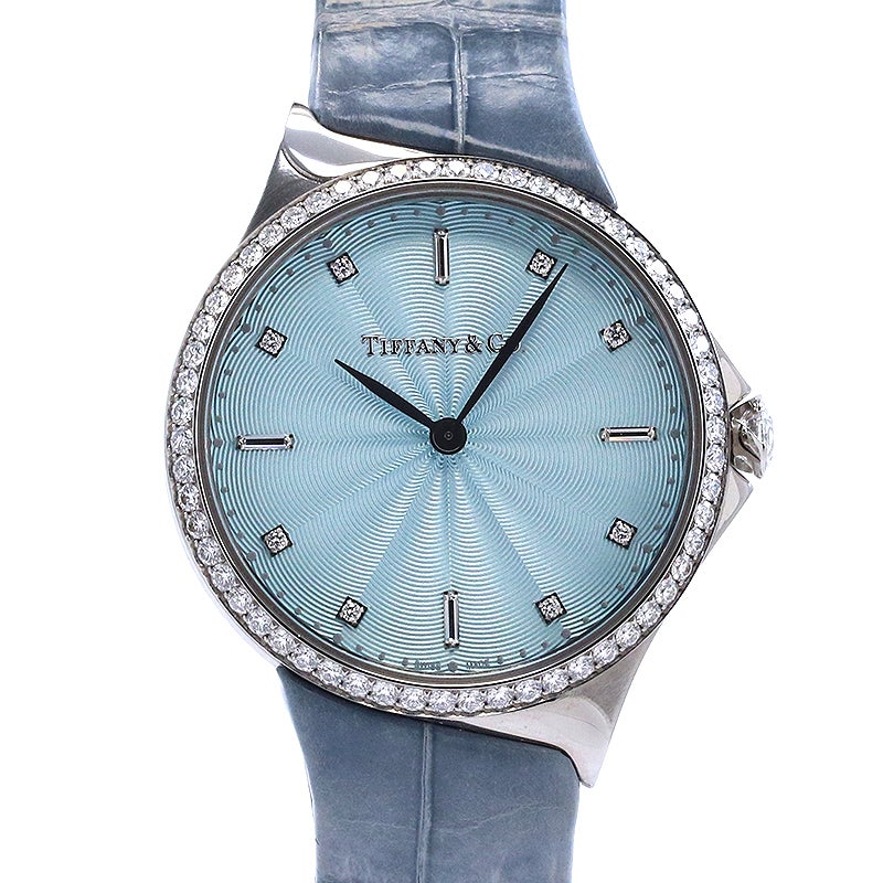 ティファニー 【TIFFANY & CO.】 ティファニー メトロ 2ハンド 60874832 レディース アイスブルー ステンレススティール 腕時計 時計 TIFFANY METRO 2-HAND 28MM ICE BLUE SS ダイヤモンドベゼル【中古】 中古】TIFFANY & CO. TIFFANY METRO 2-HAND 28MM ティファニー