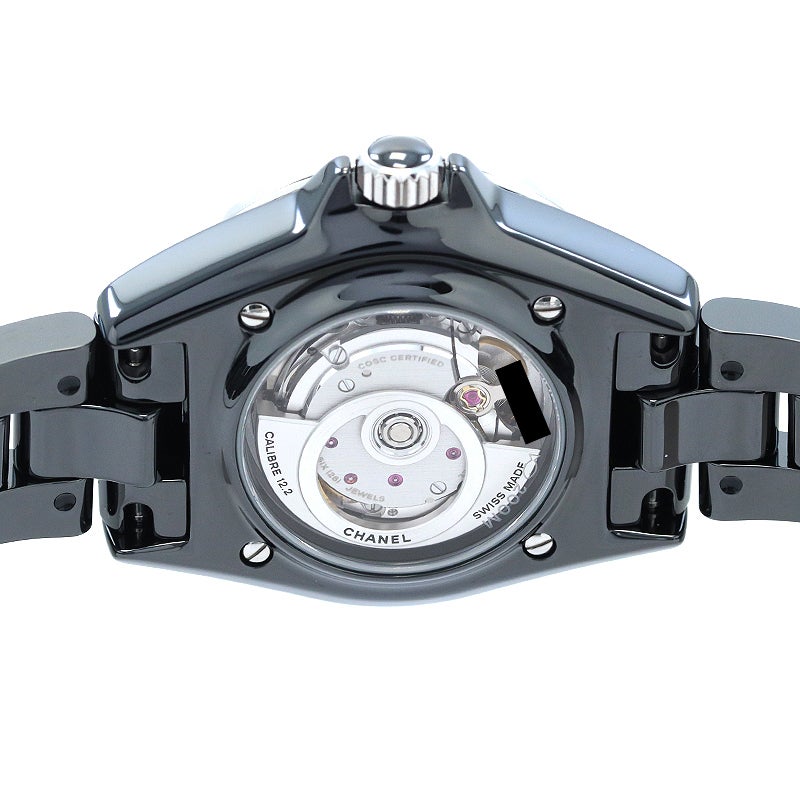 【OH済】 シャネル 【CHANEL】 J12 ブラックセラミック キャリバー 12.2 33MM H5696 レディース ブラック セラミック/ステンレススティール 腕時計 時計 J12 BLACK CERAMIC CALIBER 12.2 33MM BLACK CE/SS 【中古】 中古】CHANEL J12 BLACK CERAMIC CALIBER 12.2 33MM シャネル J12