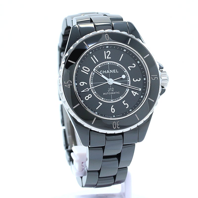 中古】CHANEL J12 BLACK CERAMIC CALIBER 12.2 33MM シャネル J12