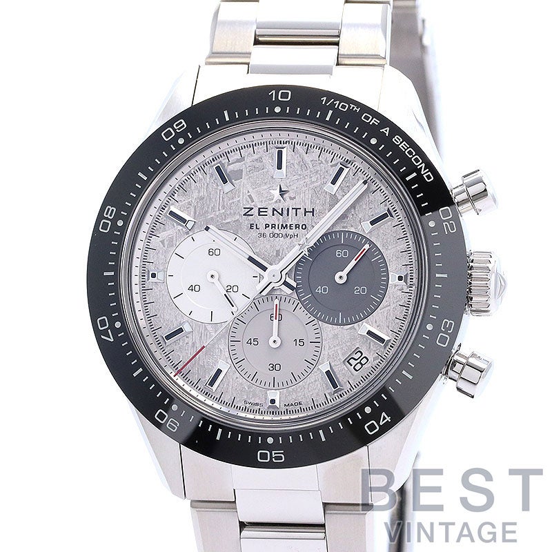 メル77688様 中古】ZENITH CHRONOMASTER SPORT METEORITE DIAL ゼニス クロノ