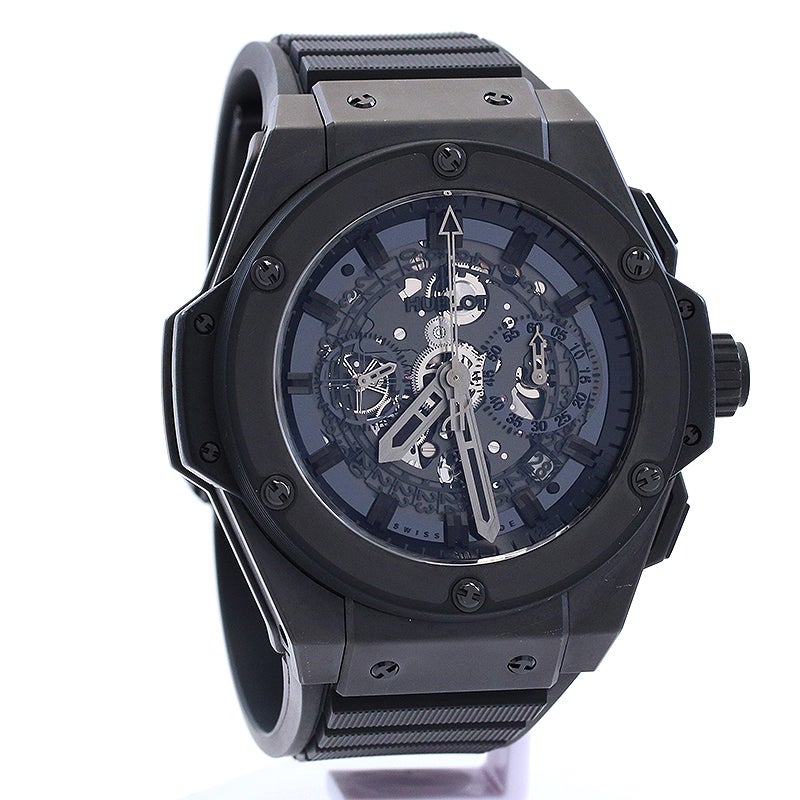 中古】HUBLOT KING POWER UNICO ALL BLACK ウブロ キングパワー ウニコ