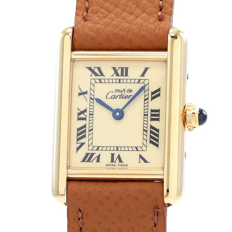 中古】CARTIER MUST TANK SMALL MODEL VERMEIL カルティエ マスト