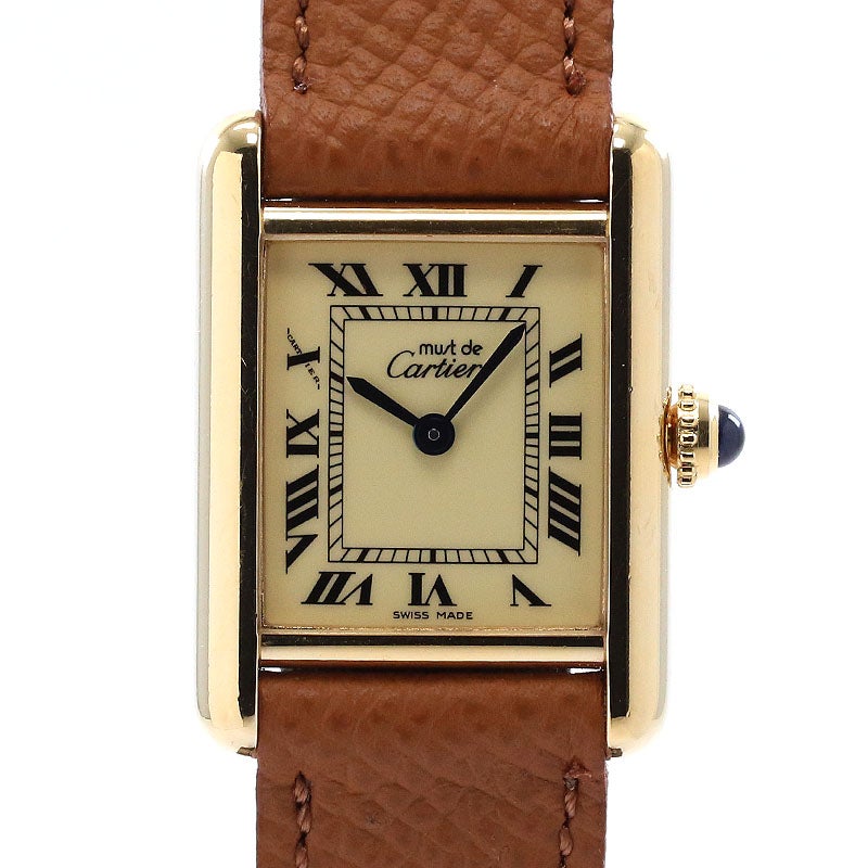 中古】CARTIER MUST TANK SMALL MODEL VERMEIL カルティエ マスト