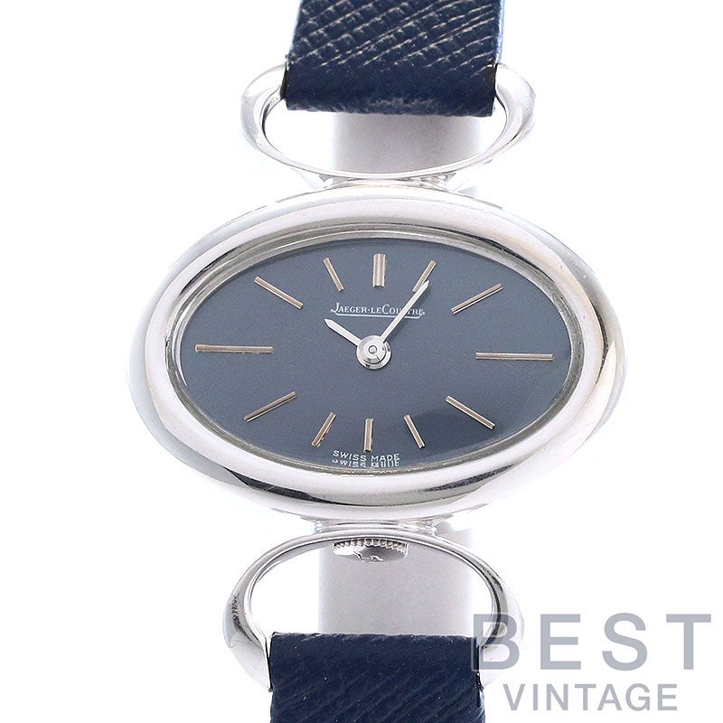 【OH済】 ジャガールクルト 【JAEGER-LECOULTRE】 ヴィンテージ メカニカル ラウンドシェイプ ウォッチ 602522(6025 22) レディース ブルー K18ホワイトゴールド 腕時計 時計 VINTAGE MECHANICAL ROUND SHAPE WATCH BLUE K18WG JL【中古】 Jaeger-LeCoultre - 【OH済】 ジャガールクルト 【JAEGER-LECOULTRE