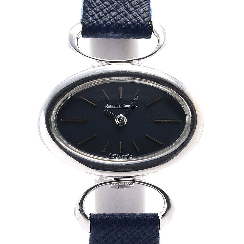 【OH済】 ジャガールクルト 【JAEGER-LECOULTRE】 ヴィンテージ メカニカル オーバルシェイプ ウォッチ 6012-22 レディース ブルー K18ホワイトゴールド 腕時計 時計 VINTAGE MECHANICAL OVAL SHAPE WATCH BLUE K18WG JL【中古】 中古】JAEGER-LECOULTRE VINTAGE MECHANICAL OVAL SHAPE WATCH