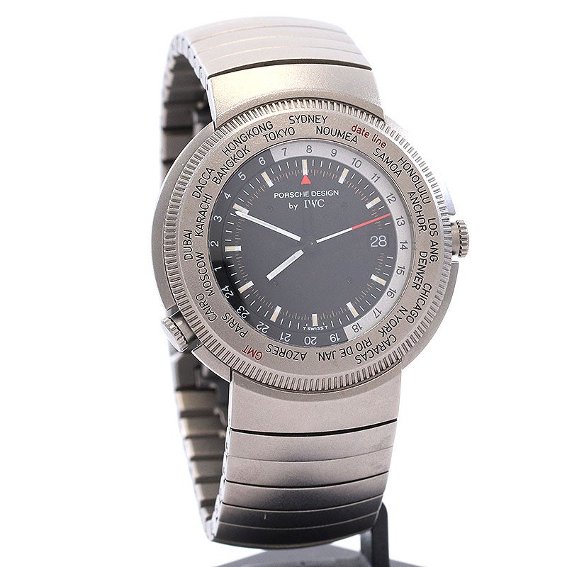 【中古】PORSCHE DESIGN BY IWC TRAVELERS WATCH WORLD TIME ポルシェ・デザイン by アイ・ダブリュー・シー トラベラーズ・ウォッチ・ワールドタイム IW382201 (3822-001)