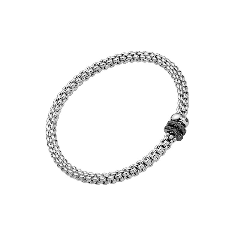 FOPE SOLO COLLECTION FLEX'IT フォッペ ソロ コレクション フレグジット ブレスレット M トリプルロンデル＆ブラックダイヤモンドパヴェ 62506BX_PN_B_11B_00M