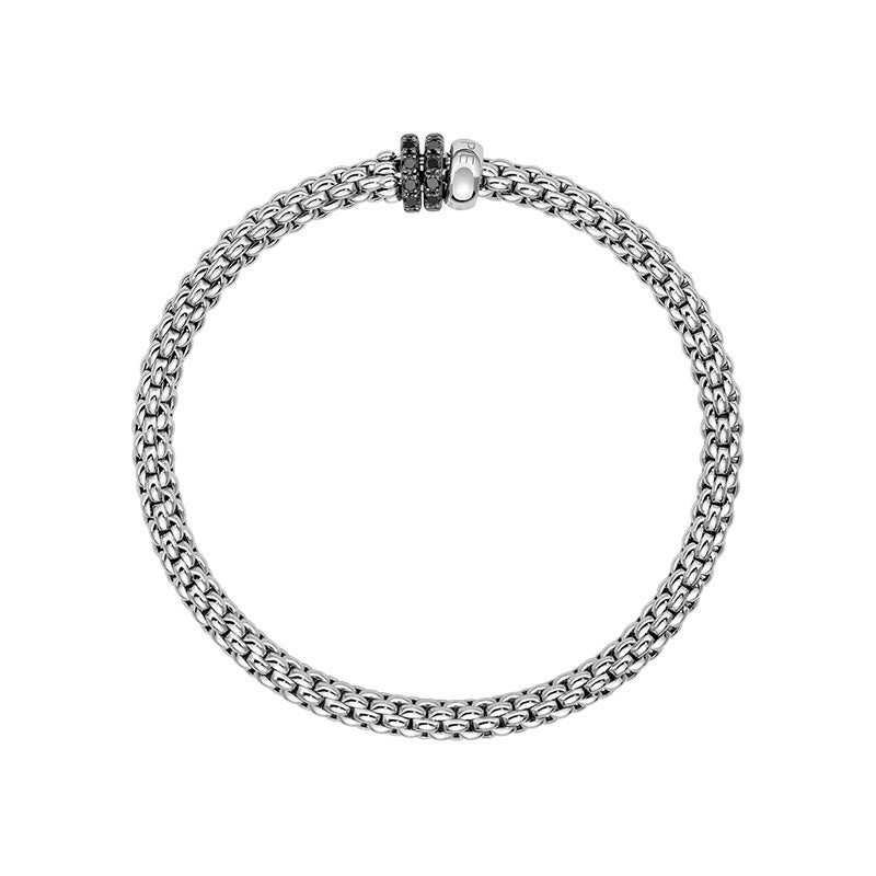 FOPE SOLO COLLECTION FLEX'IT フォッペ ソロ コレクション フレグジット ブレスレット M トリプルロンデル＆ブラックダイヤモンドパヴェ 62506BX_PN_B_11B_00M