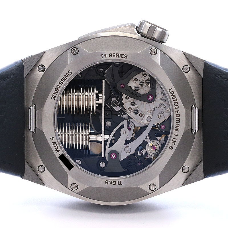 【中古】HYT T1 TITANIUM GUILLOCHE エイチワイティー T1 チタン ギョーシェ H03421-A