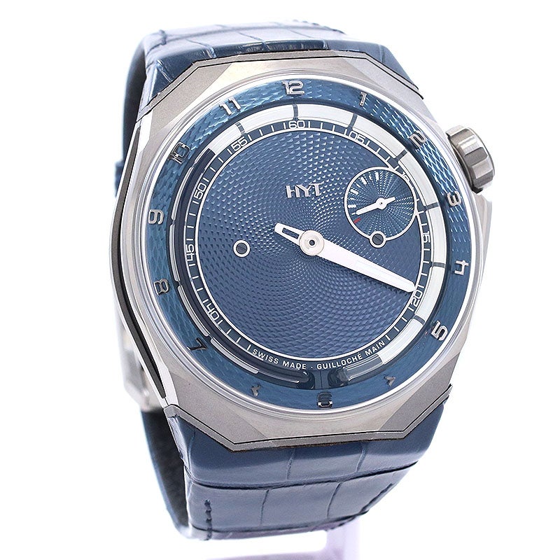 【中古】HYT T1 TITANIUM GUILLOCHE エイチワイティー T1 チタン ギョーシェ H03421-A