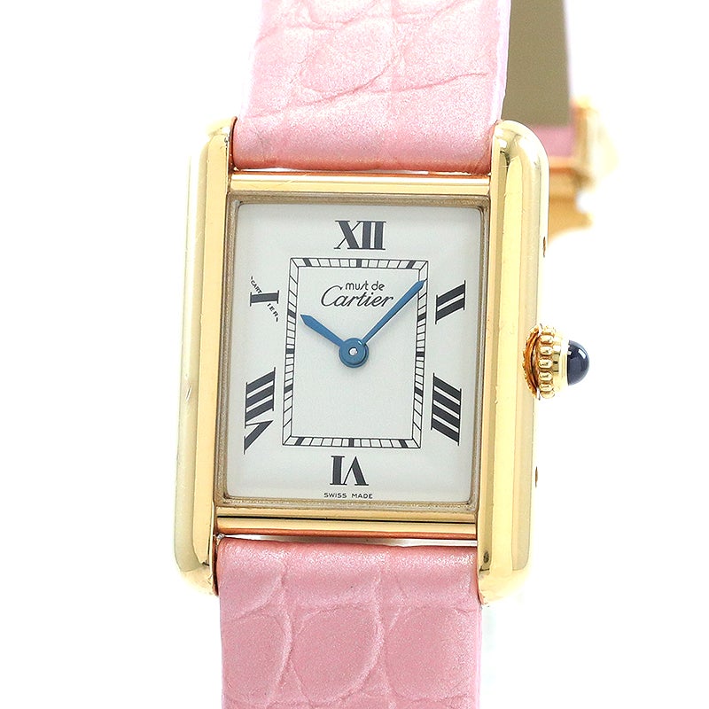 中古】CARTIER MUST TANK SMALL MODEL VERMEIL カルティエ マスト