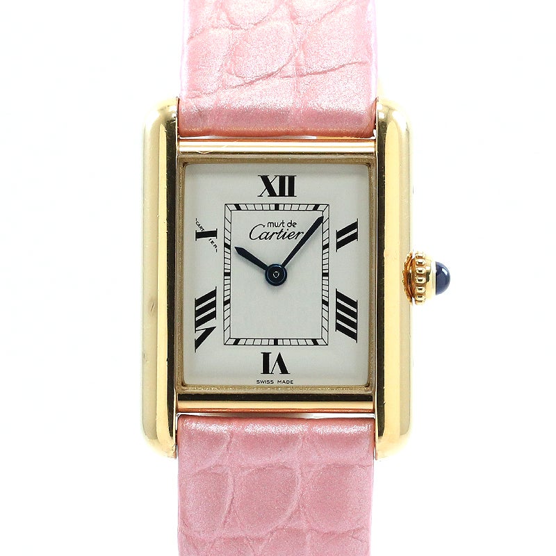 中古】CARTIER MUST TANK SMALL MODEL VERMEIL カルティエ マスト