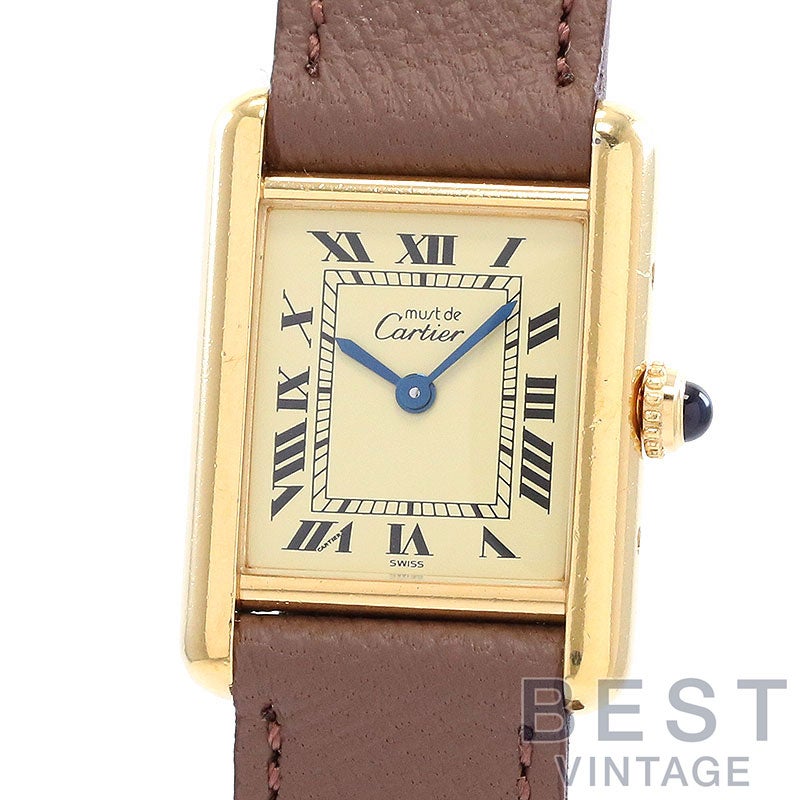 【中古】CARTIER MUST TANK SMALL MODEL VERMEIL カルティエ マスト タンク SM ヴェルメイユ W1003153