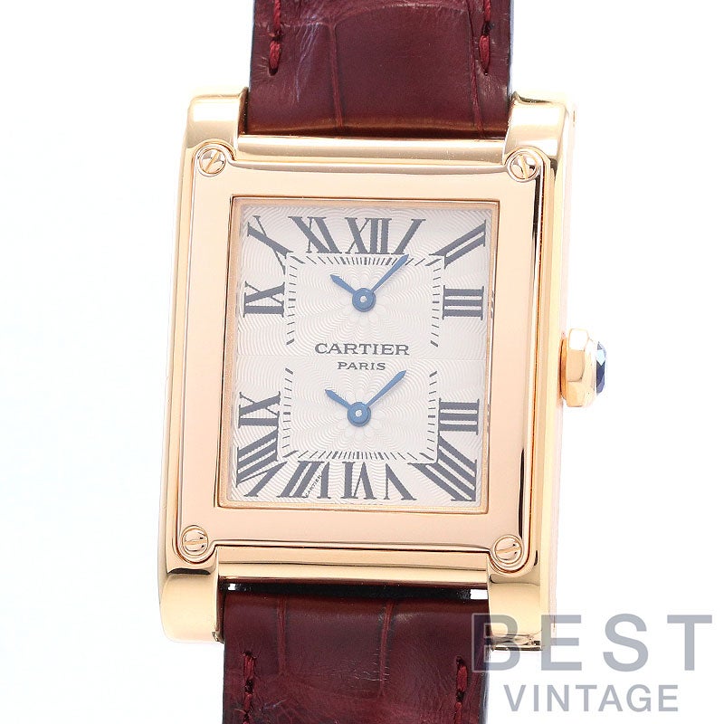 【中古】CARTIER TANK A VIS LARGE MODEL DUAL TIME ZORN CPCP カルティエ タンク ア・ヴィス LM IIタイムゾーン CPCP W1537651