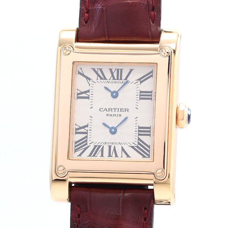 【中古】CARTIER TANK A VIS LARGE MODEL DUAL TIME ZORN CPCP カルティエ タンク ア・ヴィス LM IIタイムゾーン CPCP W1537651