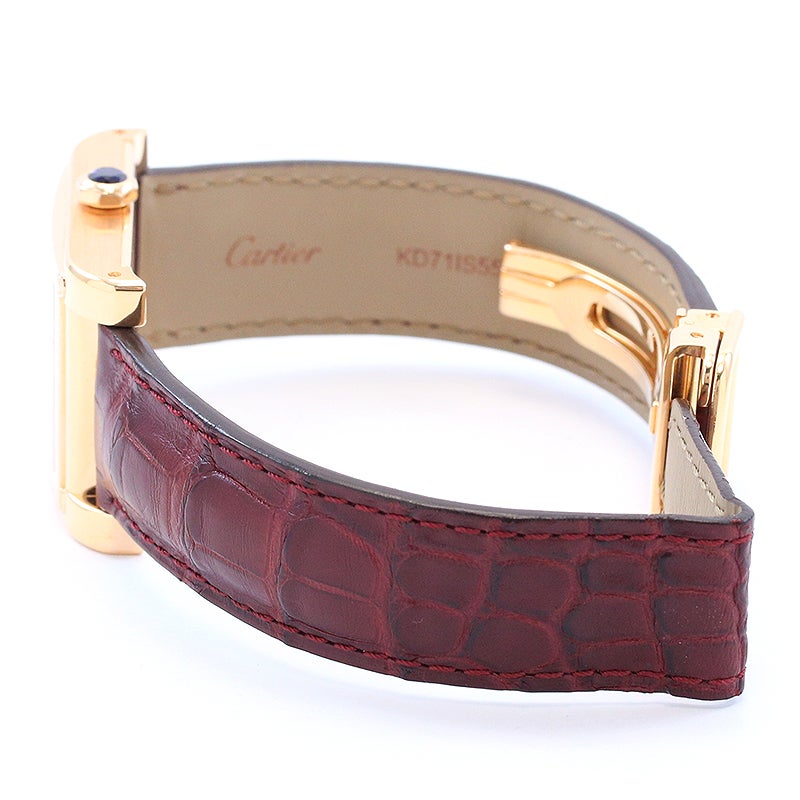 【中古】CARTIER TANK A VIS LARGE MODEL DUAL TIME ZORN CPCP カルティエ タンク ア・ヴィス LM IIタイムゾーン CPCP W1537651