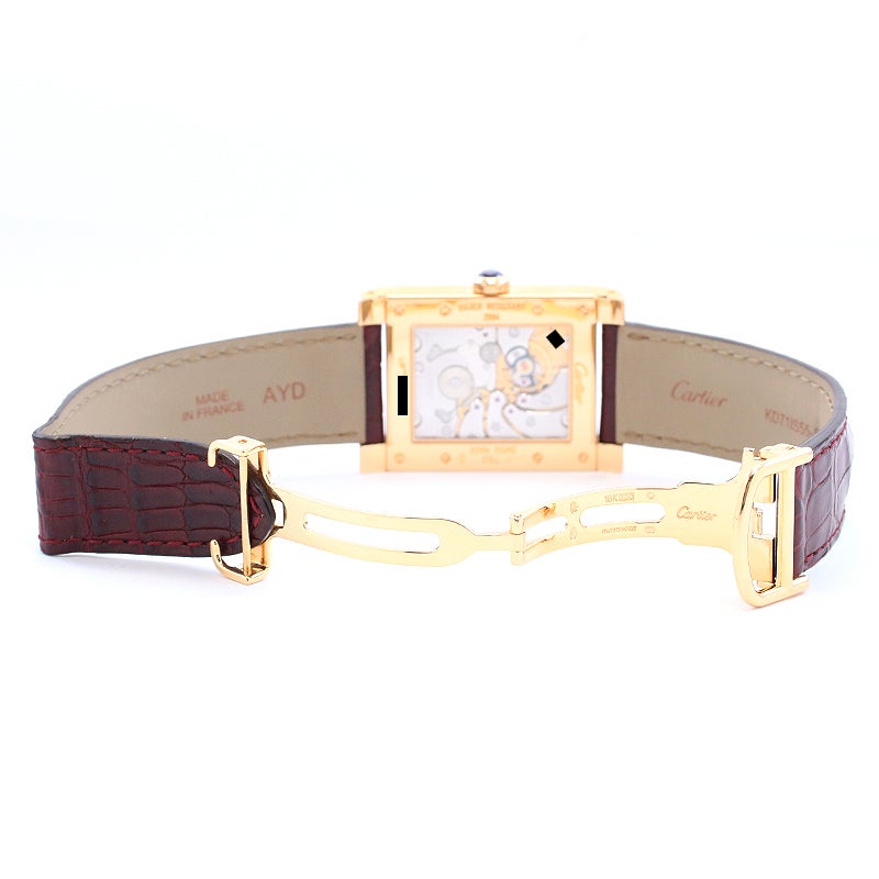 【中古】CARTIER TANK A VIS LARGE MODEL DUAL TIME ZORN CPCP カルティエ タンク ア・ヴィス LM IIタイムゾーン CPCP W1537651