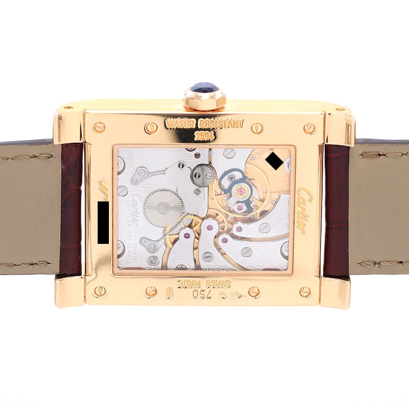【中古】CARTIER TANK A VIS LARGE MODEL DUAL TIME ZORN CPCP カルティエ タンク ア・ヴィス LM IIタイムゾーン CPCP W1537651