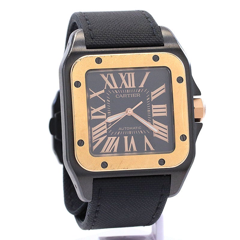 中古】CARTIER SANTOS 100 CARBON LARGE MODEL カルティエ サントス