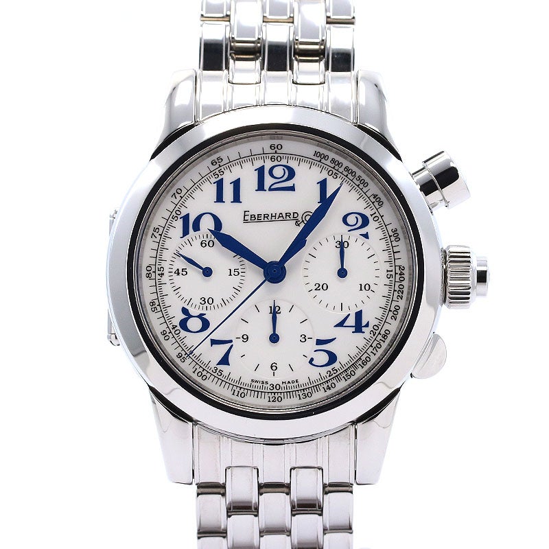 【OH済】 エベラール 【EBERHARD】 タツィオ ヌヴォラーリヴァンダーヴィルドカップ 31045.1 CAD メンズ ホワイト ステンレススティール 腕時計 時計 TAZIO NUVOLARI VANDERBILT CUP WHITE SS 【中古】 中古】EBERHARD TAZIO NUVOLARI VANDERBILT CUP エベラール タツィオ