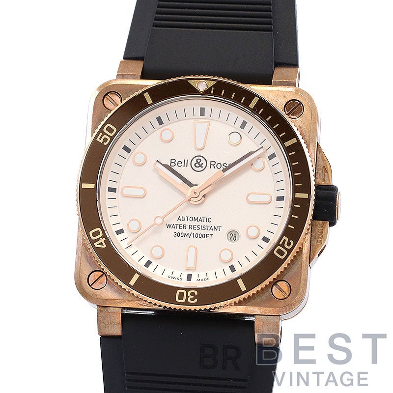 中古】BELL & ROSS BR 03-92 DIVER WHITE BRONZE ベル&ロス BR 03-92