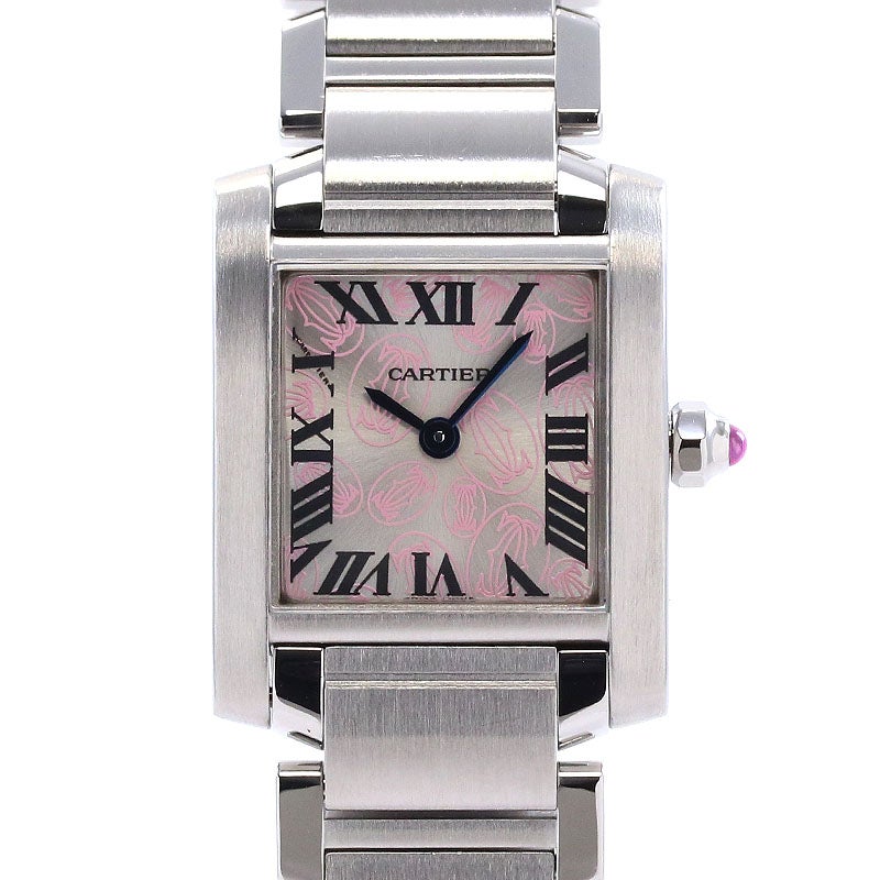 【中古】CARTIER TANK FRANCAISE SMALL MODEL 2006 CHRISTMAS LIMITED カルティエ タンク フランセーズ SM 2006年 クリスマス限定モデル W51031Q3