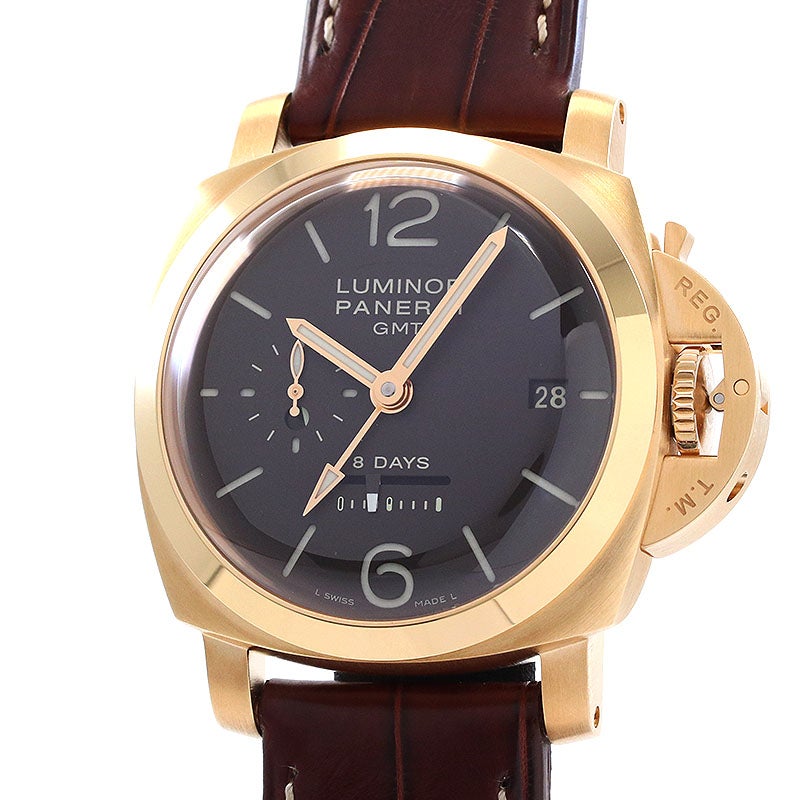 【中古】OFFICINE PANERAI LUMINOR 1950 8 DAYS GMT ORO ROSA 44MM オフィチーネ・パネライ ルミノール 1950 8デイズ GMT オロ・ローザ 44MM PAM00289