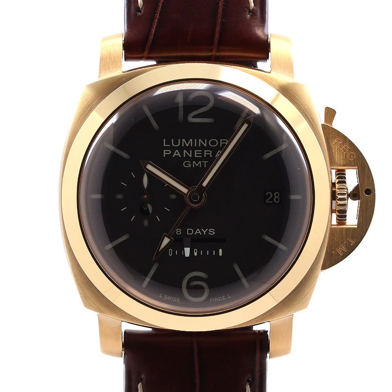 【中古】OFFICINE PANERAI LUMINOR 1950 8 DAYS GMT ORO ROSA 44MM オフィチーネ・パネライ ルミノール 1950 8デイズ GMT オロ・ローザ 44MM PAM00289